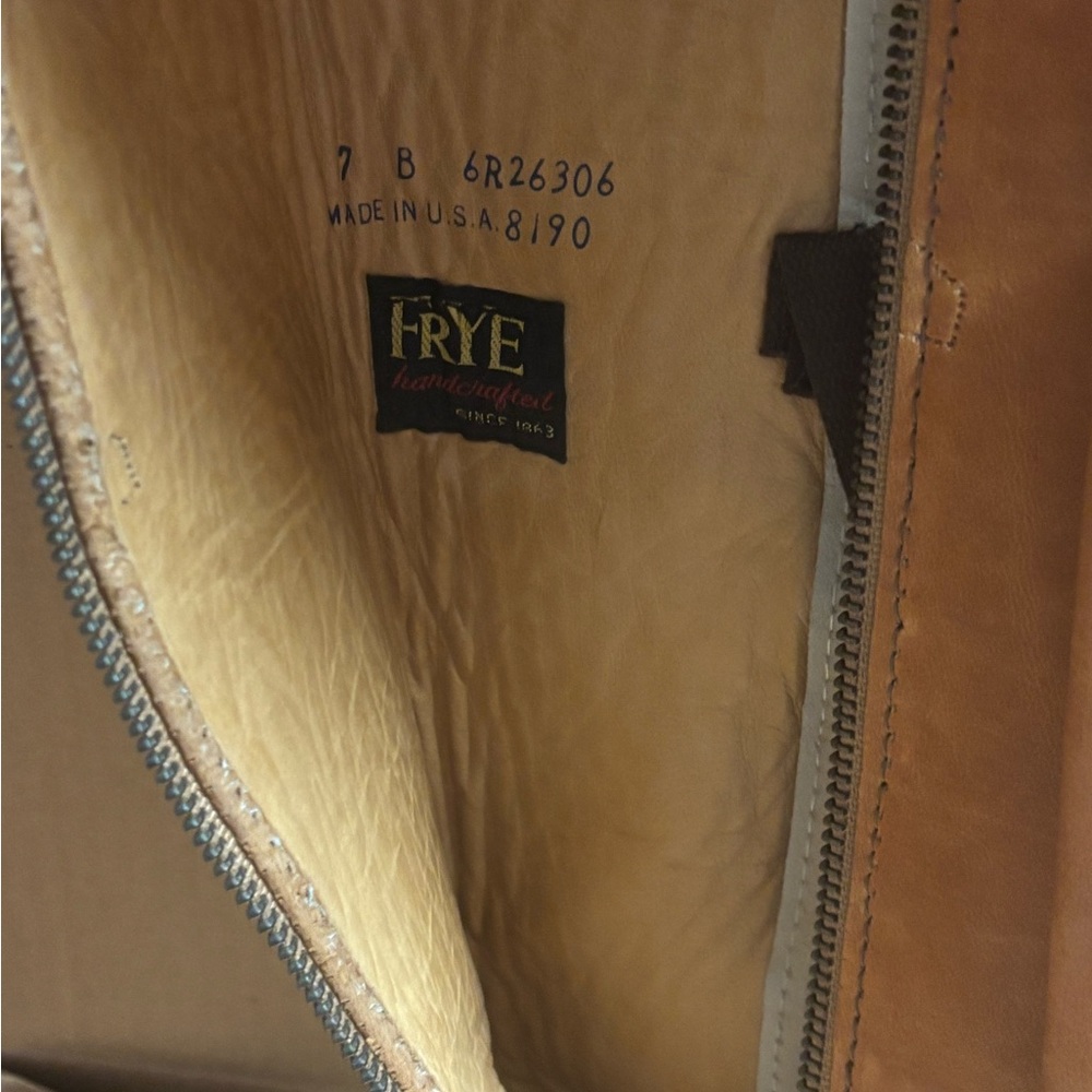Vintage Frye Black Label Campus Boots (size 7) - Picture 6 of 7